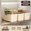 Caja de Almacenamiento de Cocina Doméstica de Gran Capacidad Caja de Almacenamiento para Ollas Japonesas con Polea Gabinete de Almacenamiento Estante de Almacenamiento Multifuncional