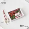 Nuchi Decoração de Natal Transfronteiriça Laço de Resina Doce Homem de Gengibre Decoração de Árvore de Natal Enfeites Pendurados Vitrine