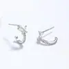 Pendientes de Mariposa con Tachuelas de Diamante para Mujer, Pendientes de Plata 925, Lujo Ligero y Sensación de Alta Gama, Joyería de Zirconia Marquise, Tachuelas para Hélice Auricular de Diseño Exclusivo