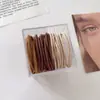 Estilo coreano corda de cabelo básica colorida em caixa elástico de cabelo corda de cabelo temperamento cor Morandi não aperta toalha de cabelo anel elástico corda de cabelo