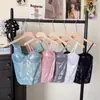 Nuevo producto más vendido de estilo europeo y americano: camisola brillante con corte slim retro, top bustier de espina de pez transpirable y elegante para mujer