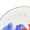 Prato de Apreciação de Porcelana Óssea Jingdezhen Novo Estilo Chinês Decorações para Casa Sala de Estar Estudo Escritório Enfeites Prato de Lótus
