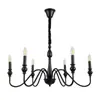 Lustre de Velas Americano Retro Transfronteiriço Sala de Estar Sala de Jantar Quarto Luz Principal Rústico Pastoral Simples Lustre Francês