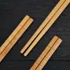 Pauzinhos de Bambu Pauzinhos de Bambu Carbonizado para Uso Doméstico, Jantar em Restaurante, Fondue, Pauzinhos de Cabacinha, Talheres Portáteis para Presente, Design Portátil