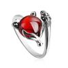 Anillo tailandés de plata calcedonia granate retro zorro abertura para mujer anillo de personalidad temperamento anillo para dedo de comida fabricantes venta al por mayor