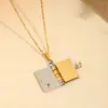 El collar de libro se puede diseñar con fotos y muestras, texto, patrones, grabado láser, superventas transfronterizo, estilo nieta, madre