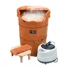 Baño de Pies con Fumigación Barril de Madera Barril Alto y Profundo por Encima de la Rodilla y la Pantorrilla Barril de Madera de Goma Baño de Pies Casero Madera Maciza Baño de Pies a Vapor