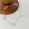 Estilo Tiki Diseño Minimalista Cuerpo Sensorial Pulsera de Nariz de Cerdo de Plata de Ley 925 Popular en Internet Moda Versátil Pulsera