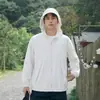 Ropa de Protección Solar Fresca de Seda de Hielo para Hombre, Protección UV de Verano, Holgada Casual con Capucha, Ligera, Transpirable, Ropa de Protección Solar para Exteriores