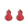 Pendientes de calabaza de plata de ley s925 Pendientes de calabaza de moda coreana Pendientes rojos chapados en platino creativos para mujer