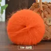 Suéter cachecol casaco de lã mohair tricotado à mão bola de lã suéter de bebê xale lã fina