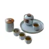 Juego de Té Portátil de Viaje Horno Ru Juego de Té para Exterior Una Tetera Dos Cuatro Tazas Tetera Portátil Taza Rápida Regalo