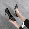 Estilo Novo Primavera e Outono Bico Fino Salto Alto Baixo Feminino Salto Fino Sapatos de Trabalho Pretos Tamanho 33 Tamanho Pequeno Sapatos Individuais Estilo Profissional Feminino