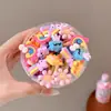 Dulces y Lindas Gomas para el Cabello de Colores Dopamina para Niños, Versátiles Diademas de Princesa Estilo Coreano con un Toque de Alta Gama