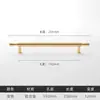 Puxador sólido dourado cor de latão para sapateira, armário, gaveta, puxador de porta de guarda-roupa moderno minimalista