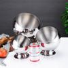 Tigela de Tempero de Aço Inoxidável, Tigela de Tempero Self-Service para Restaurante de Hot Pot, Tigela para Petiscos e Doces, Tigela com Bico Inclinado, Armazenamento de Cozinha com Tampa