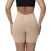 Pantalones cortos de seguridad sin costuras para mujer, anti-exposición, dobladillo que no se enrolla, de cintura media, finos, bóxers de seda helada dos en uno, ropa interior para mujer