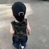 Colete de Verão para Meninos e Meninas Bebê Estiloso Personalidade Infantil Tendência Celebridade da Internet Estilo Coreano Camuflado Moderno Sem Mangas Camiseta para Usar por Cima