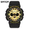 Fabricantes de relojes Sanda Couple Style 6068 con esfera creativa y personalidad pequeña para hombres y mujeres jóvenes y estudiantes.