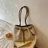 Bolso de Gran Capacidad con Textura de Moda para Mujer 2025 Casual Nuevo Bolso de Hombro Retro Simple con Textura Bolso Tote para el Trabajo