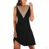 Vestido Casual de Verano para Mujer Amazon 2025 Sin Mangas Cuello en V Holgado Playa Estilo Bohemio Vestido Largo