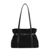 Bolsa Tote Versátil Estilo Coreano para o Trabalho para Mulheres 2025 Inverno Nova Grande Capacidade Elegante Patchwork de Luxo Leve Bolsa de Ombro/Sob o Braço