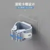 Gancho Soporte Transparente para Mopa Sin Taladro para Baño, Fuerte Clip Adhesivo para Mopa Montado en Pared de Fácil Almacenamiento