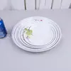 Melamina Vajilla de Melamina Plato Imitación Porcelana Plato de Cena de Plástico Plato Flor de Ciruelo Plato Redondo Poco Profundo Plato Luz de Luna Plato Plano Fabricante