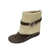 Estilo Retro Hong Kong 2026 Verão Nova Moda Botas Frescas Casuais Fivela Anel de Dedo Influenciador Versátil Botas Curtas Sapatos de Salto