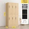 Armario para Empleados Dormitorio Armario de Ropa Armario de Acero Madera Granulada Baño Gabinete de Hierro Gabinete de Almacenamiento para Bolsa de Gimnasio con Cerradura