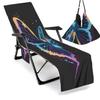 Funda para silla de playa transfronteriza funda para silla de playa de microfibra serie de mariposas con impresión digital 3D