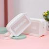 Bolso bandolera de gran capacidad Pu esmerilado transparente impermeable engrosado almacenamiento de artículos de tocador a prueba de polvo bolsa de cosméticos bolso bandolera bolsa de almacenamiento