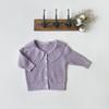 Chaqueta Cárdigan de Punto para Niña, Algodón Grado A, para Bebés Niñas, Niñas Pequeñas, Cuello Fruncido, Suéter de Ganchillo, Tejido de Punto Estilo Primavera