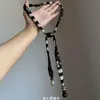 La Camisa Perfecta~ Diseño de Moda Collar de Cinta con Perlas Cadena para Suéter de Nicho Accesorios de Halter