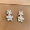 Brincos de Tarraxa Pingente Gota d'Água Zircônia Cúbica Agulha de Prata Luxo Leve Moda de Alta Qualidade Brincos Exquisitos Simples Versátil Acessórios de Brincos de Nicho Mulheres
