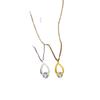 [Acero de Titanio Integral] Collar de Zirconia Gota de Agua Estilo Normcore Horno Oro Real Femenino Popular Cadena Clavícula Accesorios