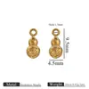 DIY Vacío Chapado en Oro Colgante Pequeño Calabaza Chile Adorno de Joyería Pendientes Pulsera Dijes Accesorios Colgante de Acero de Titanio