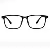 Montura de gafas negras de moda con montura ancha para mujeres con rostros redondos o cuadrados, apta para miopía, montura retro artística W9307 de TR90