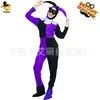 Disfraz de Payaso de Póker Cosplay para Mujer Adulta Divertido Disfraz de Fiesta Morado Body Set