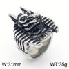Recién llegado: Anillos Audaces del Zodiaco Animal, Cabeza de Tigre Retro Europea y Americana, Cabeza de Lobo, Cabeza de Oveja, Anillos de Acero Inoxidable para Hombre