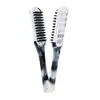 Peine enderezador en forma de V de aleación de aluminio transfronterizo, peine enderezador colorido resistente a altas temperaturas para peinado en salón de belleza