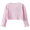 Chal de punto cruzado de una pieza con botón oculto para niña, cárdigan de punto de algodón para niños pequeños y medianos, suéter abrigo de princesa para primavera y otoño, camisa para aire acondicionado