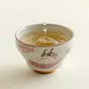 Caneca de Cerâmica Mestra Flor de Veado Cinza Vegetal Estilo Chinês Caneca de Chá Kung Fu Artesanal para Casa Caneca Individual para Degustação