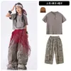 Roupas de Jazz para Meninas Modernas e Fashionáveis Grupo de Showgirl de Jazz Infantil Hip-Hop Dança de Rua Roupa para Apresentação de 1º de Junho