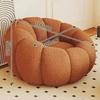 Sofá Perezoso, Reclinable y para Dormir, Reposapiés Calabaza Estilo Crema, Puf, Tatami, Sofá Pequeño Individual, Silla Nido Perezosa