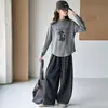 Conjunto de outono para meninas 2026 novo conjunto de outono estiloso e moderno para meninas mais velhas, incluindo uma blusa de base e calça xadrez, conjunto casual de duas peças