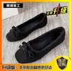 Zapatos de mujer de invierno cálidos de corte bajo, talla grande 42, de Bai Zhenhe, nuevos mocasines de lana cálidos de corte bajo, versátiles, con lazo, para otoño