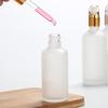 Frasco Dispensador con Gotero de Vidrio, Elegante Frasco de Pajita para Esencia de Aceite Esencial Cosmético a Prueba de Luz, Frasco Vacío para Muestra Líquida Doméstica