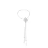 Collar de Zirconia con Fuegos Artificiales Brillantes de Diente de León de Verano Cadena para Clavícula Minimalista Francesa de Gama Alta Fresca y Elegante Versátil