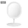 Espejo de Maquillaje LED Ovalado de Pie para Dormitorio Estudiantil Femenino con Luz de Relleno de Escritorio Portátil Tocador de Dormitorio Espejo Pequeño